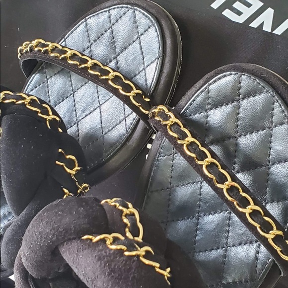 🔥 CHANEL SHOES 🔥 SUEDE AND LEATHER MATERIAL. SIZE 8C. DUST BAG. - Picture 9 of 10